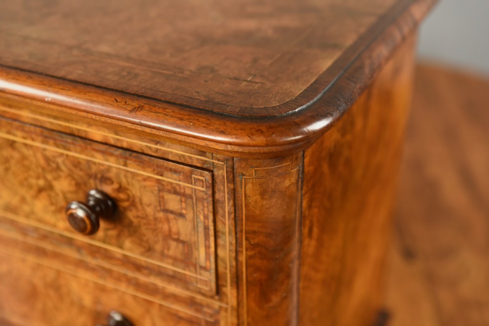 Victorian walnut  small table top chest of drawers  View IV