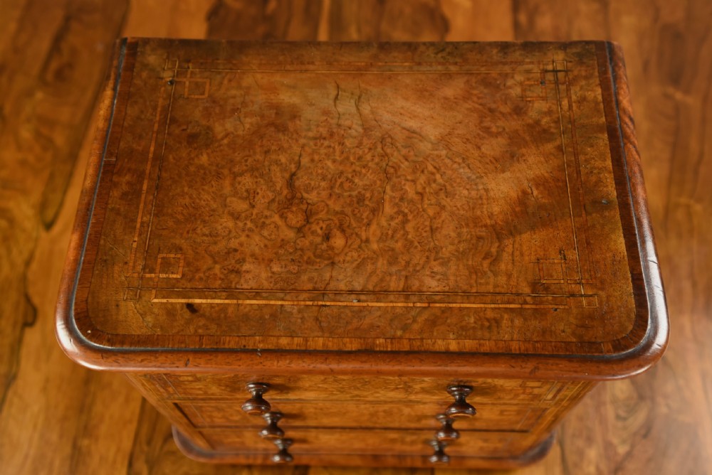 Victorian walnut  small table top chest of drawers  View V