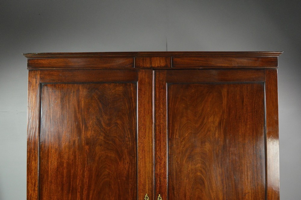 Georgian mahogany double wardrobe  View III
