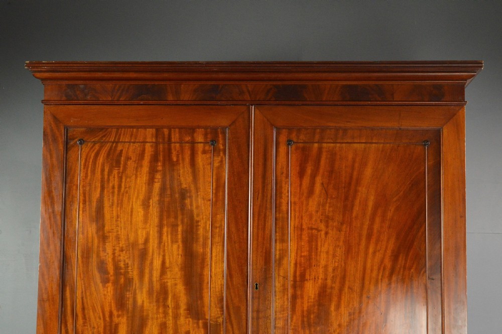 Antique mahogany gentlemens wardrobe press cupboard  View II