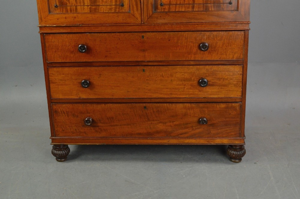 Antique mahogany gentlemens wardrobe press cupboard  View IV