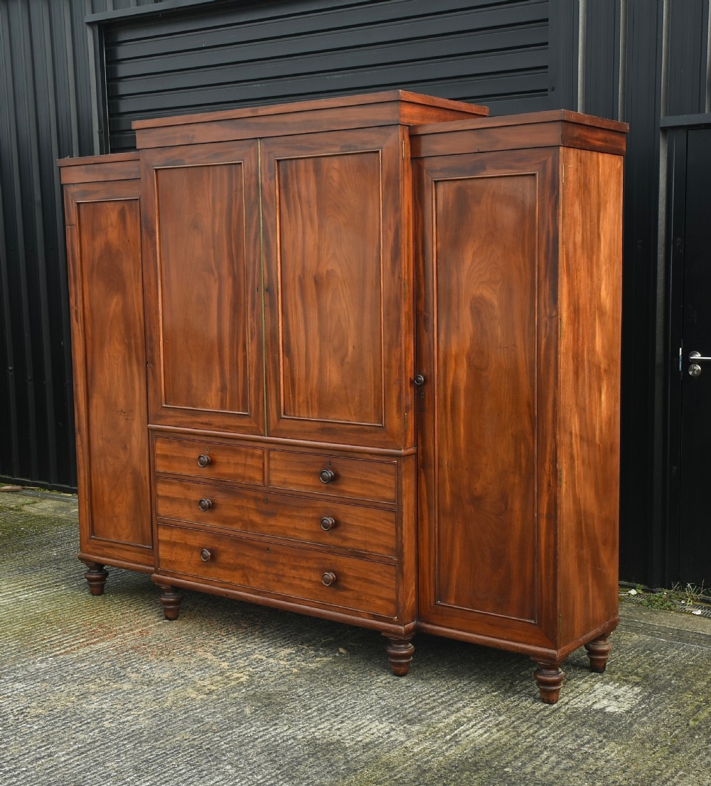 19th century breakfront compactum wardrobe  View II