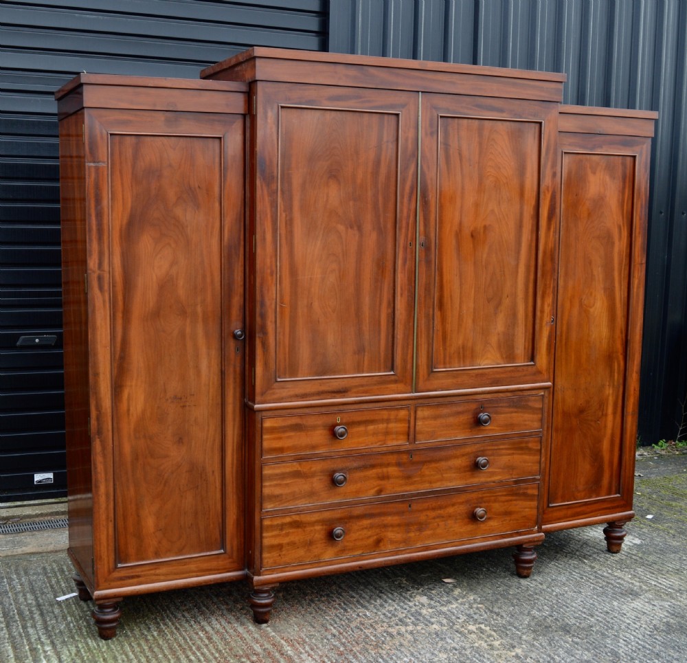 19th century breakfront compactum wardrobe  View III