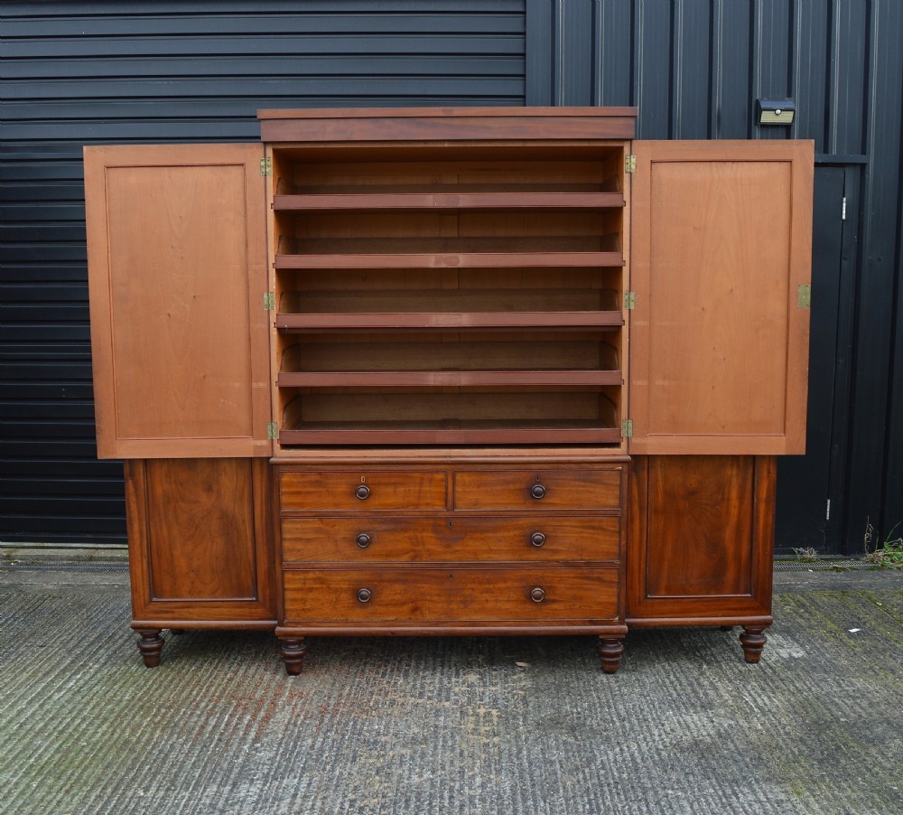 19th century breakfront compactum wardrobe  View V