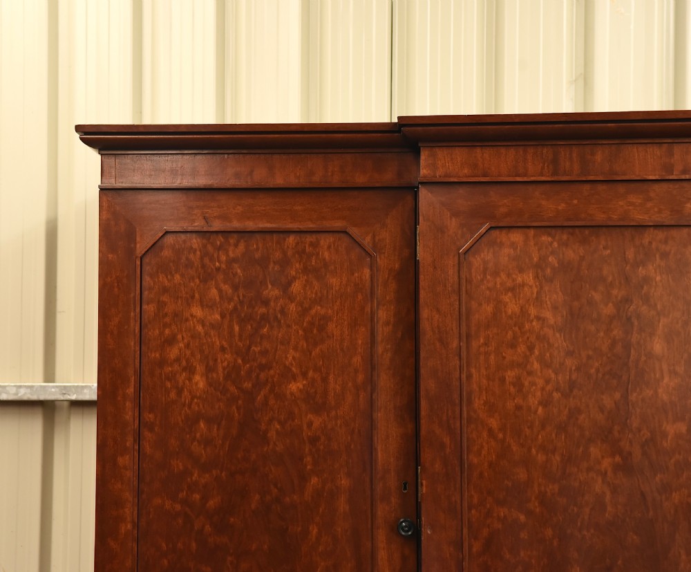 Large Georgian mahogany breakfront  compactum wardrobe  View VI