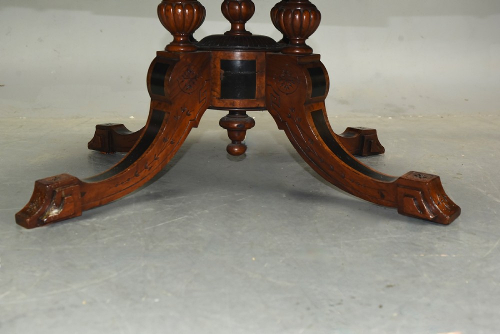 Victorian burr walnut coffee table  View III