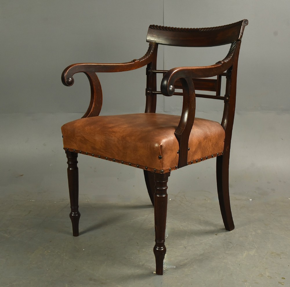 Georgian mahogany desk chair 