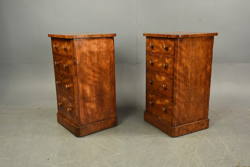 Pair of Victorian bedside chests of drawers  View III