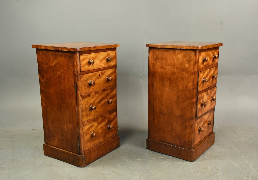 Pair of Victorian bedside chests of drawers  View IV