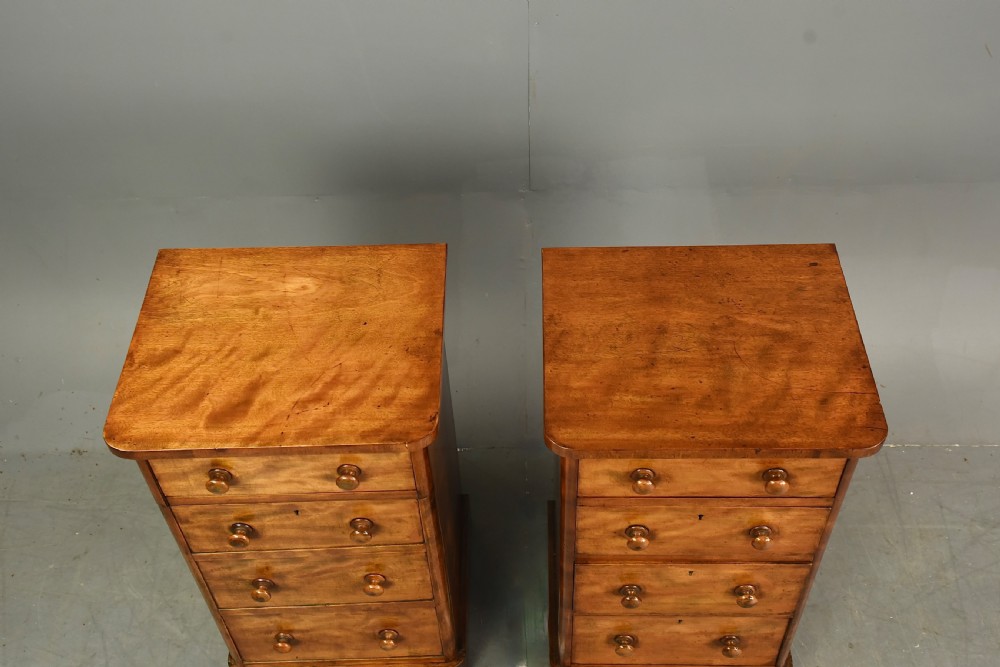 Pair of Victorian bedside chests of drawers  View V