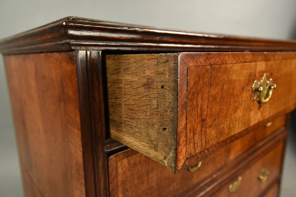 18th century Georgian  walnut chest of drawers  View V