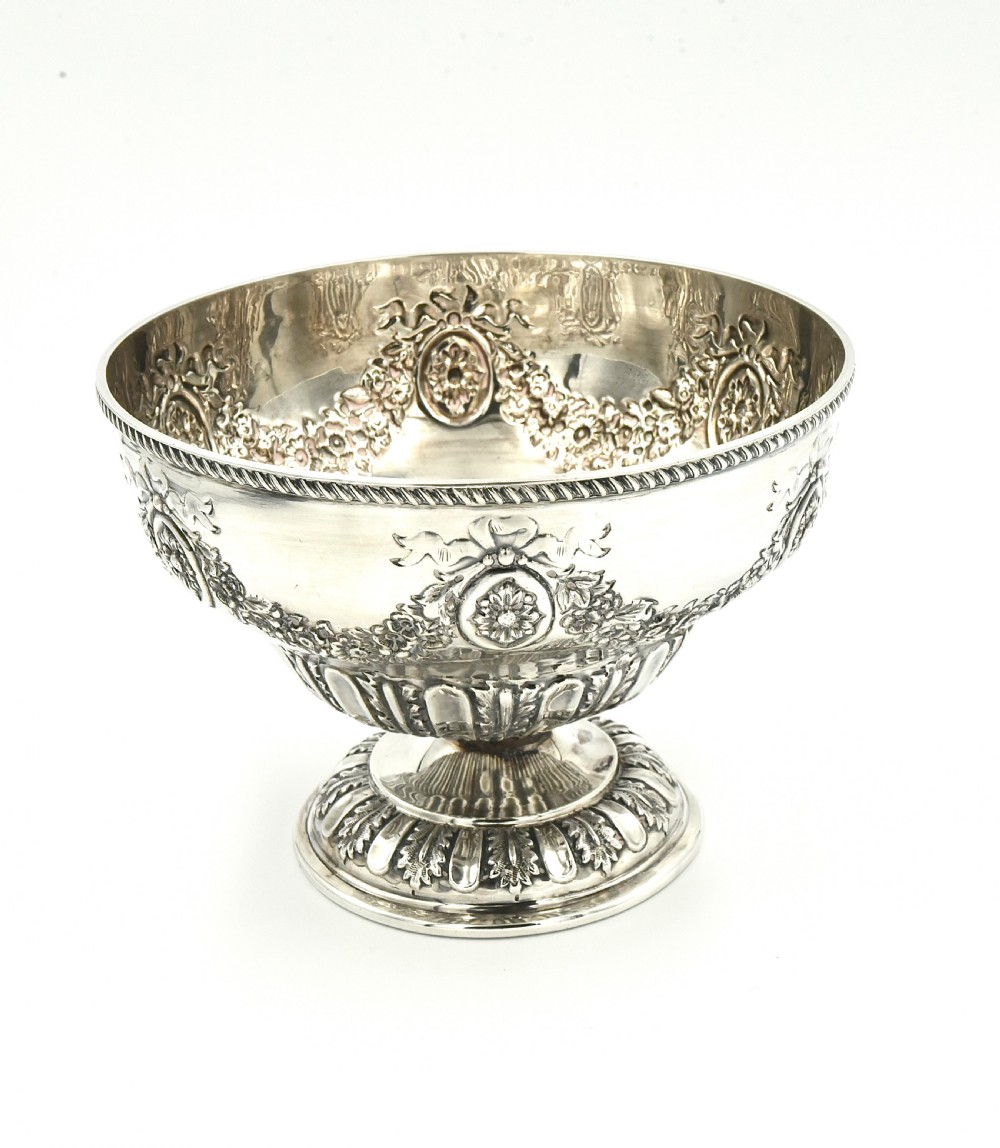 antique sterling silver bowl Fruit bowl  View II