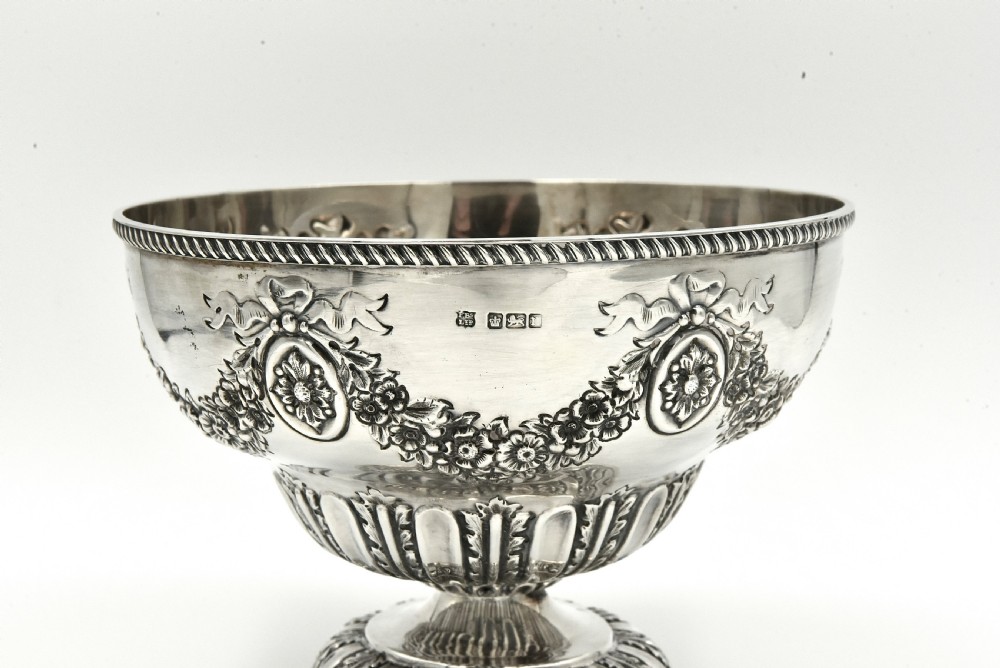 antique sterling silver bowl Fruit bowl  View IV