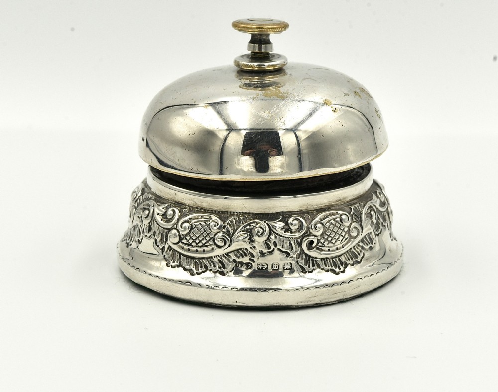 Antique Sterling silver reception counter desk bell 