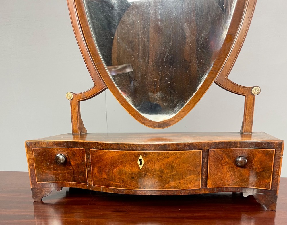 Georgian mahogany dressing table mirror or toilet mirror View II