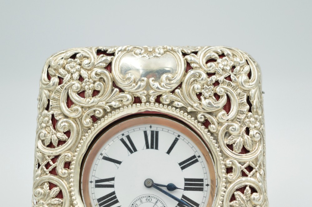 Antique Goliath pocket watch silver travel case  View II