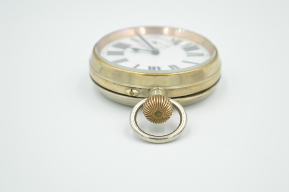 Antique Goliath pocket watch silver travel case  View X