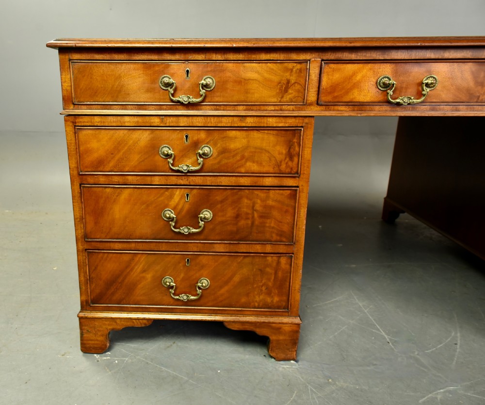 large mahogany partners desk  View III