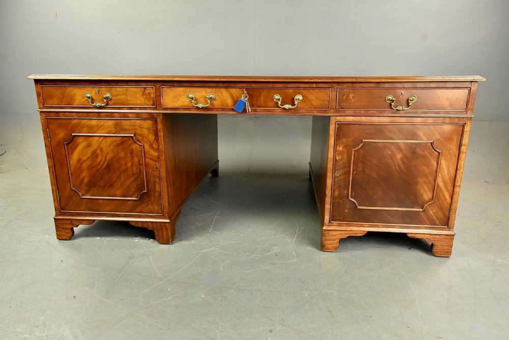 large mahogany partners desk  View VIII