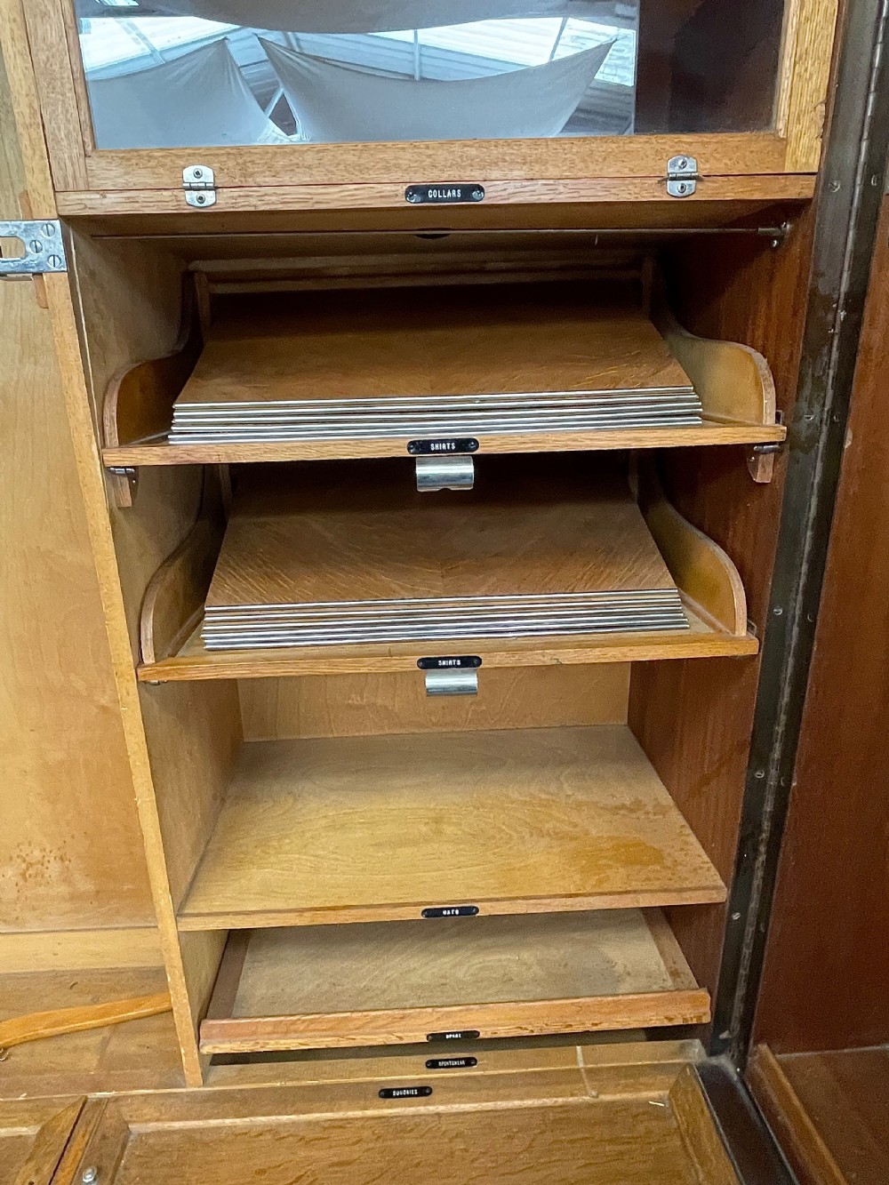 Art Deco walnut deep door compactom gentlemans wardrobe  View VI