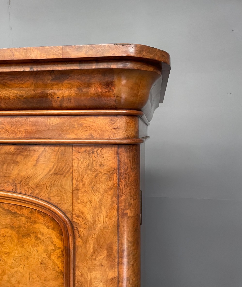 Victorian burr walnut triple wardrobe compactum  View V