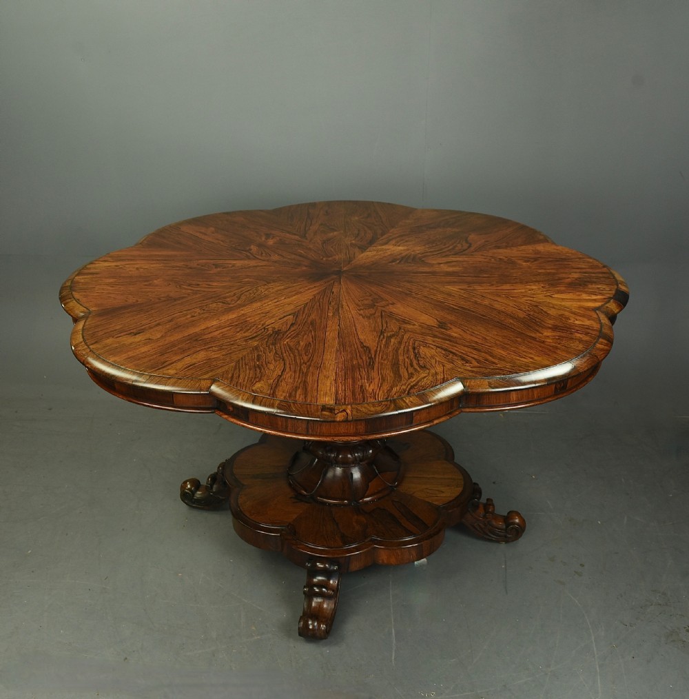 early 19th century Regency rosewood centre/breakfast/dining table  View II