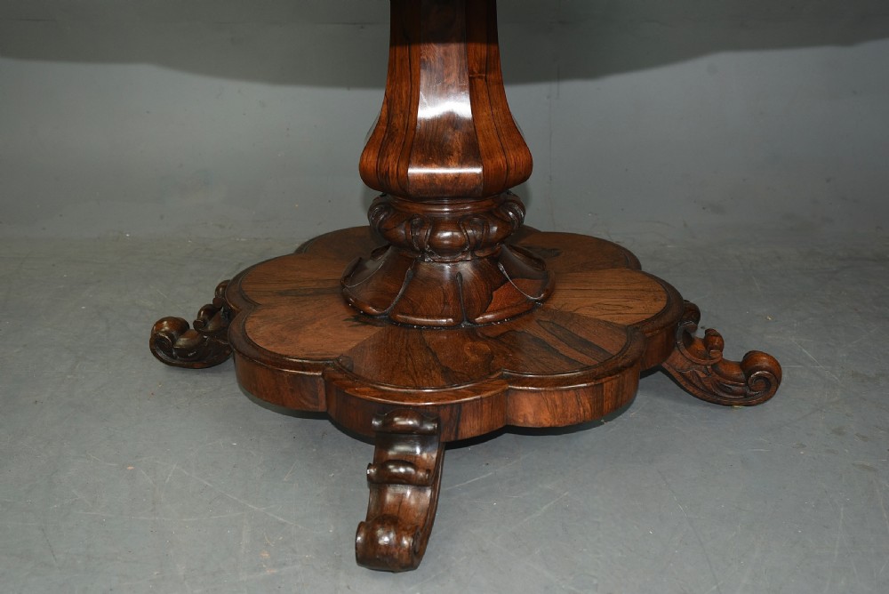 early 19th century Regency rosewood centre/breakfast/dining table  View IV
