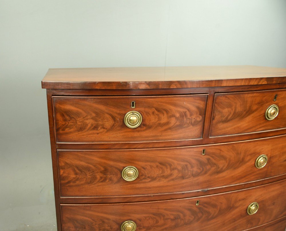 Victorian mahogany bow front chest of drawers  View VI