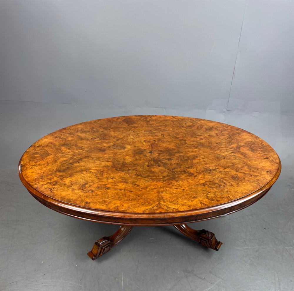 Victorian burr walnut coffee table 