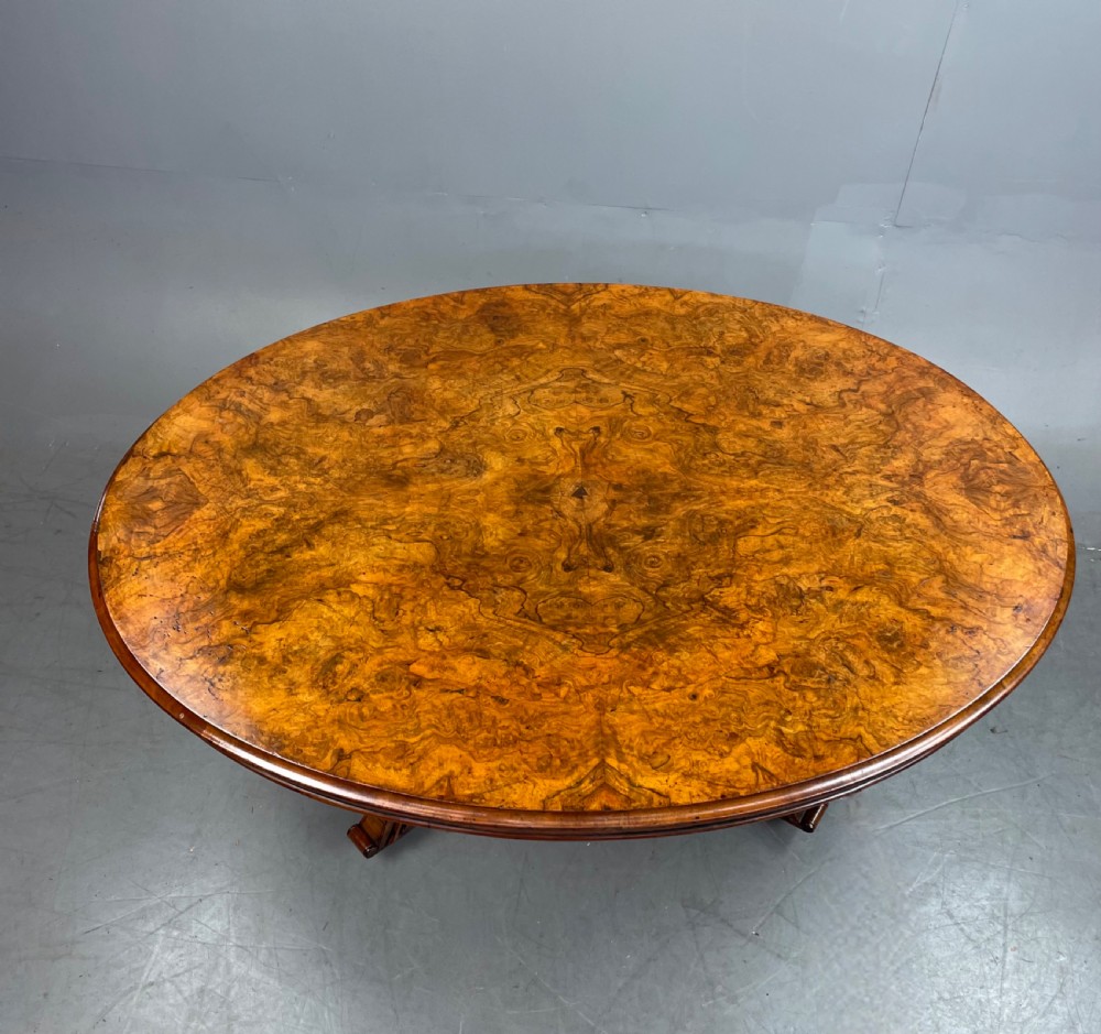 Victorian burr walnut coffee table  View III