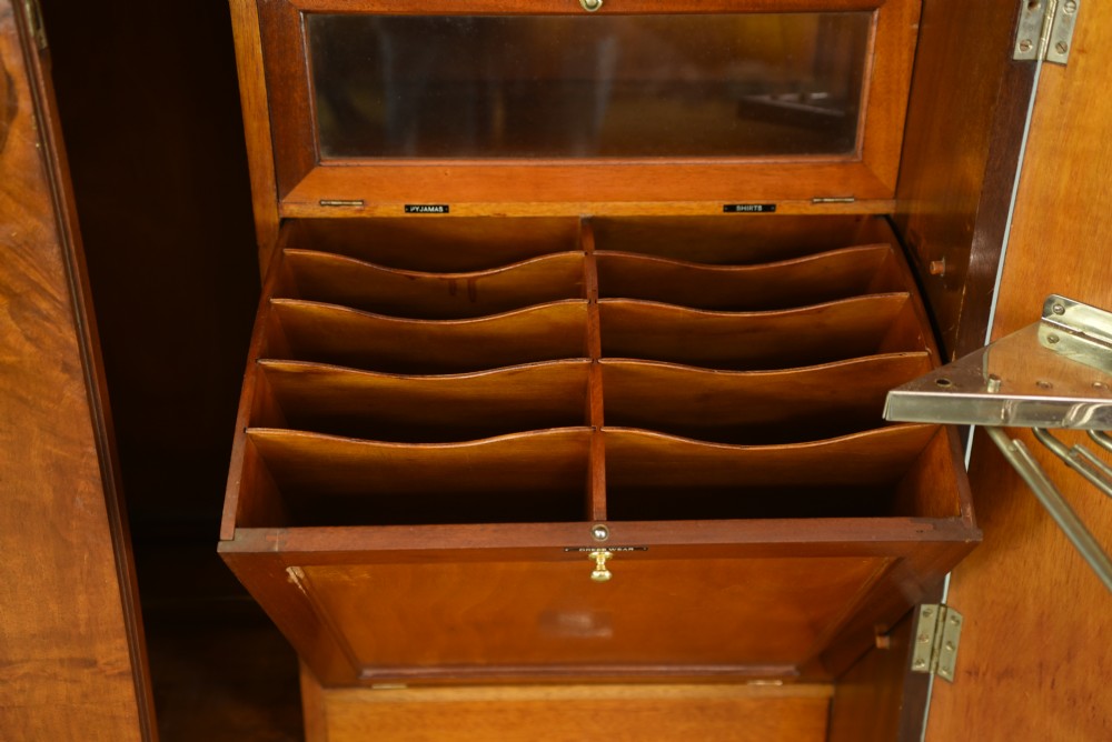 Art Deco walnut compactom gentlemen's wardrobe by The Valet  View IV