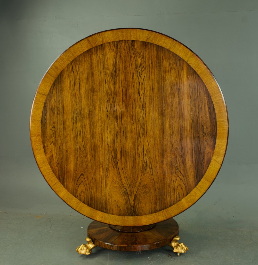 Regency rosewood circular round  dining table 