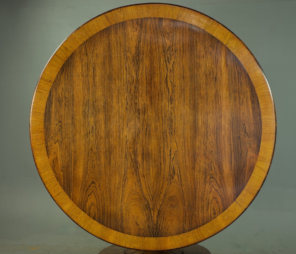 Regency rosewood circular round  dining table  View II