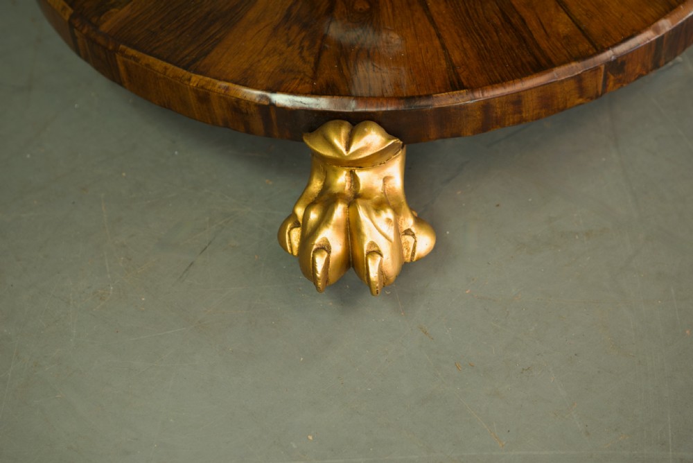 Regency rosewood circular round  dining table  View IV