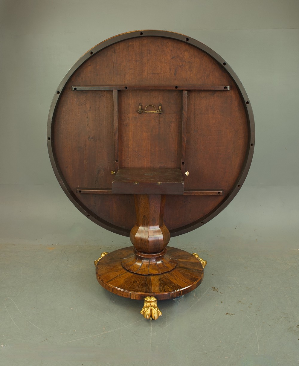 Regency rosewood circular round  dining table  View VII
