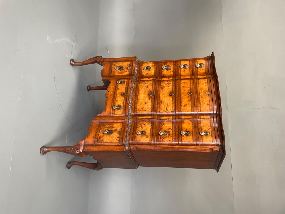 Antique Queen Anne style walnut tall boy chest of drawers  View III