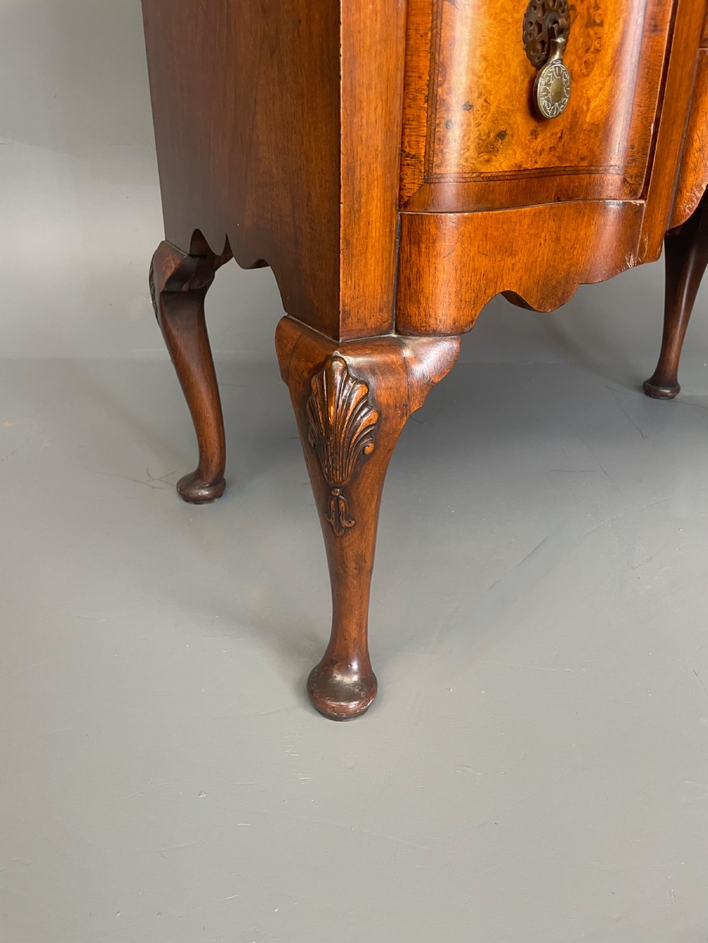 Antique Queen Anne style walnut tall boy chest of drawers  View VI