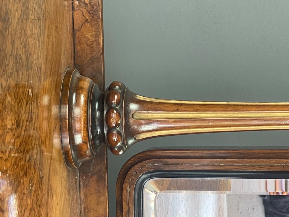 Victorian burr walnut pedestal dressing table  View VIII