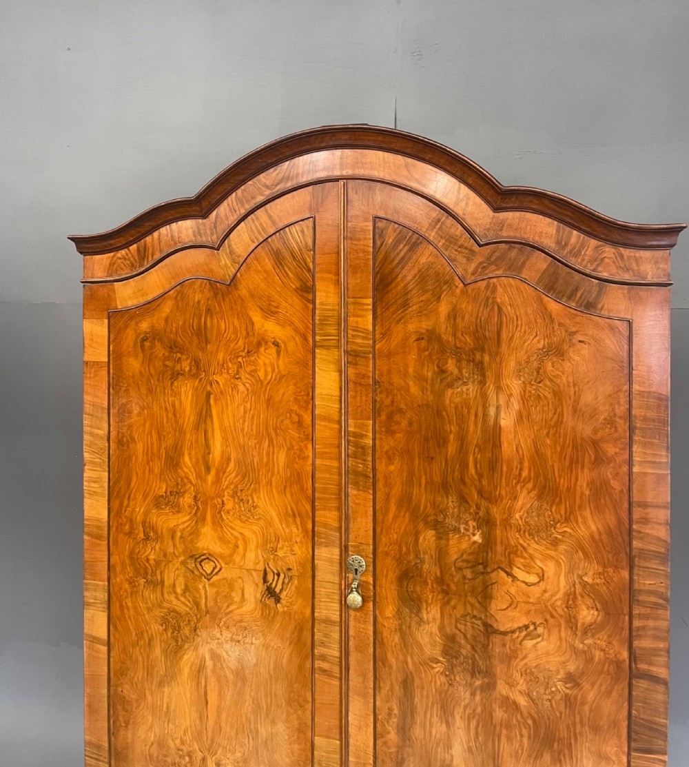 Antique Queen Anne style burr walnut wardrobe  View III
