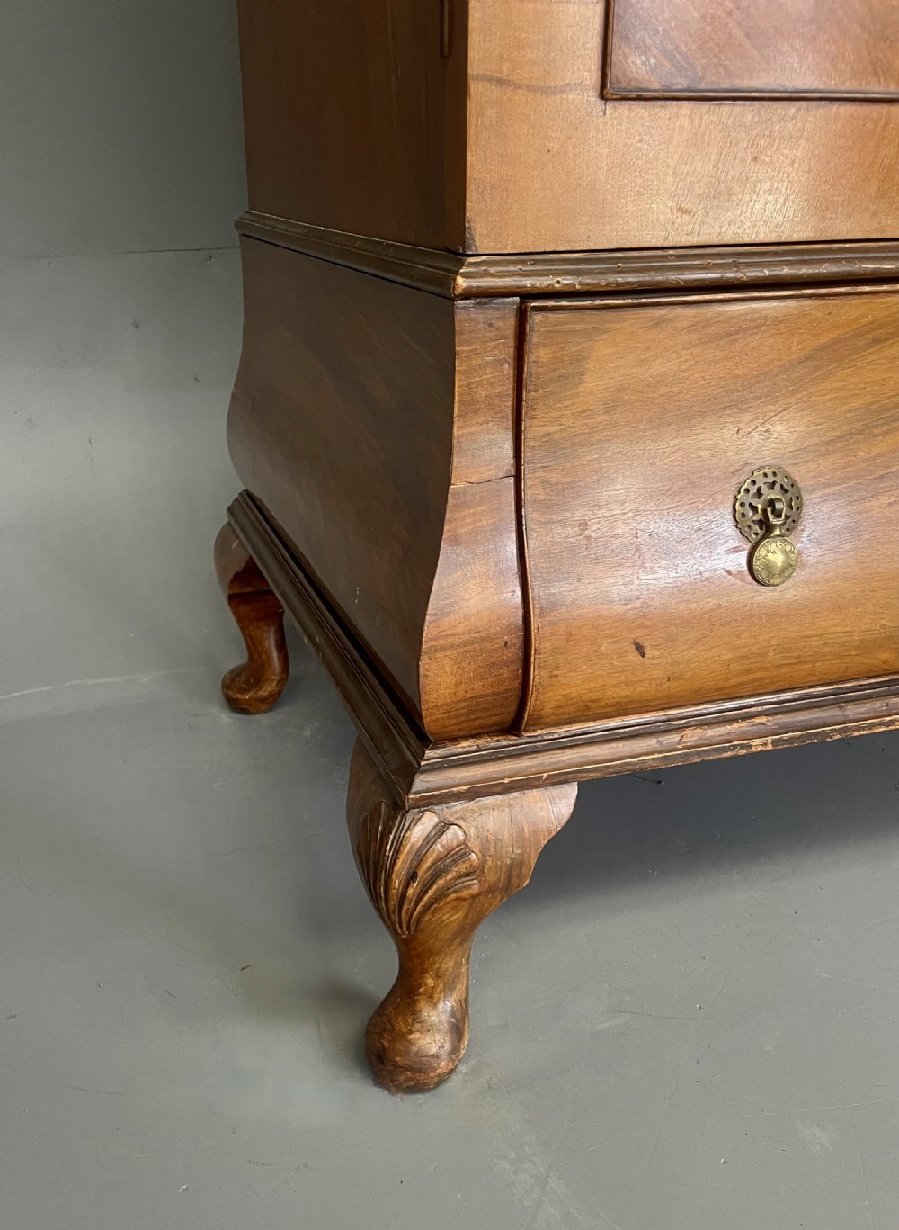 Antique Queen Anne style burr walnut wardrobe  View V