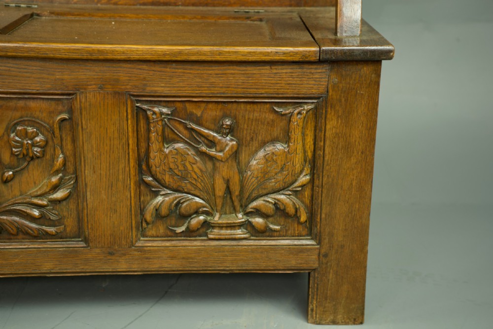 carved oak bench  View IV