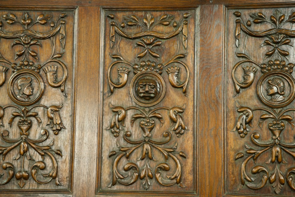 carved oak bench  View V