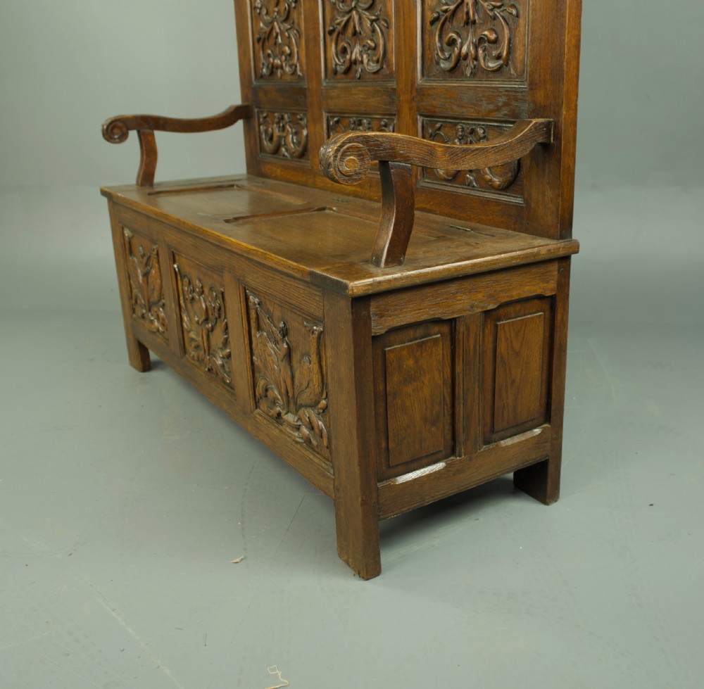 carved oak bench  View IX