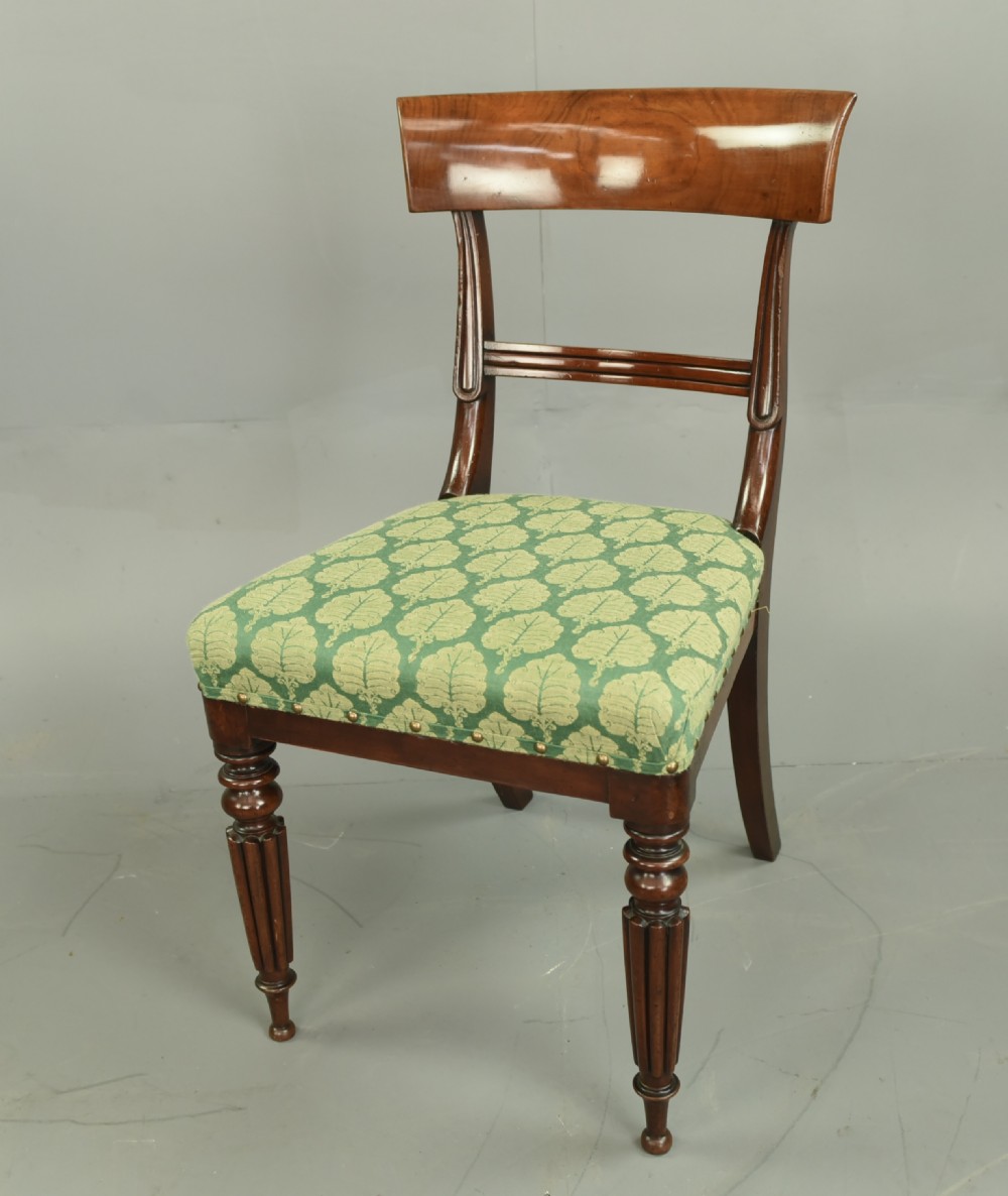 Set of six Regency mahogany dining chairs  View II