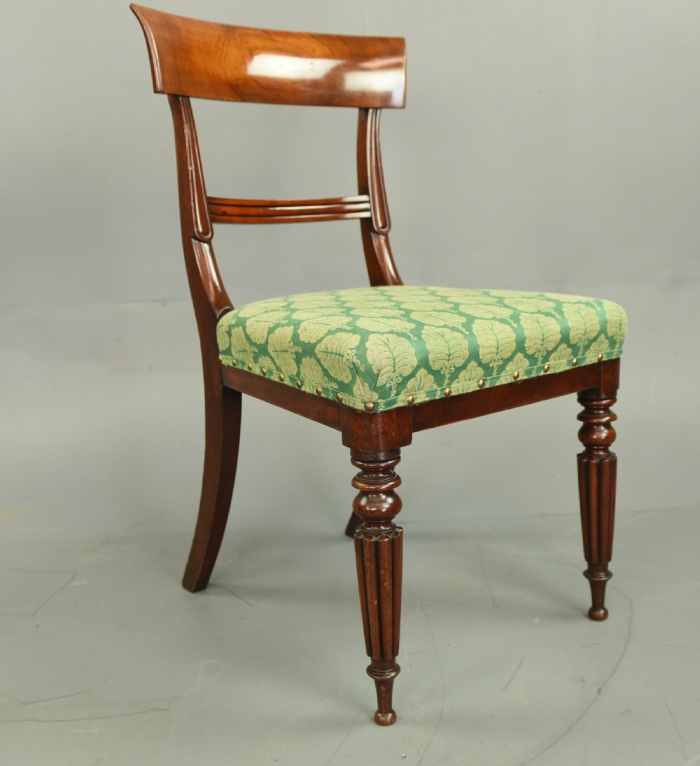 Set of six Regency mahogany dining chairs  View III