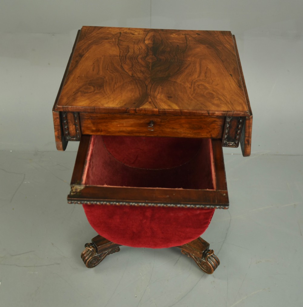 Regency Rosewood sewing table lamp table  View V