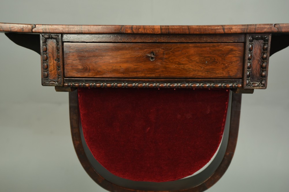 Regency Rosewood sewing table lamp table  View X