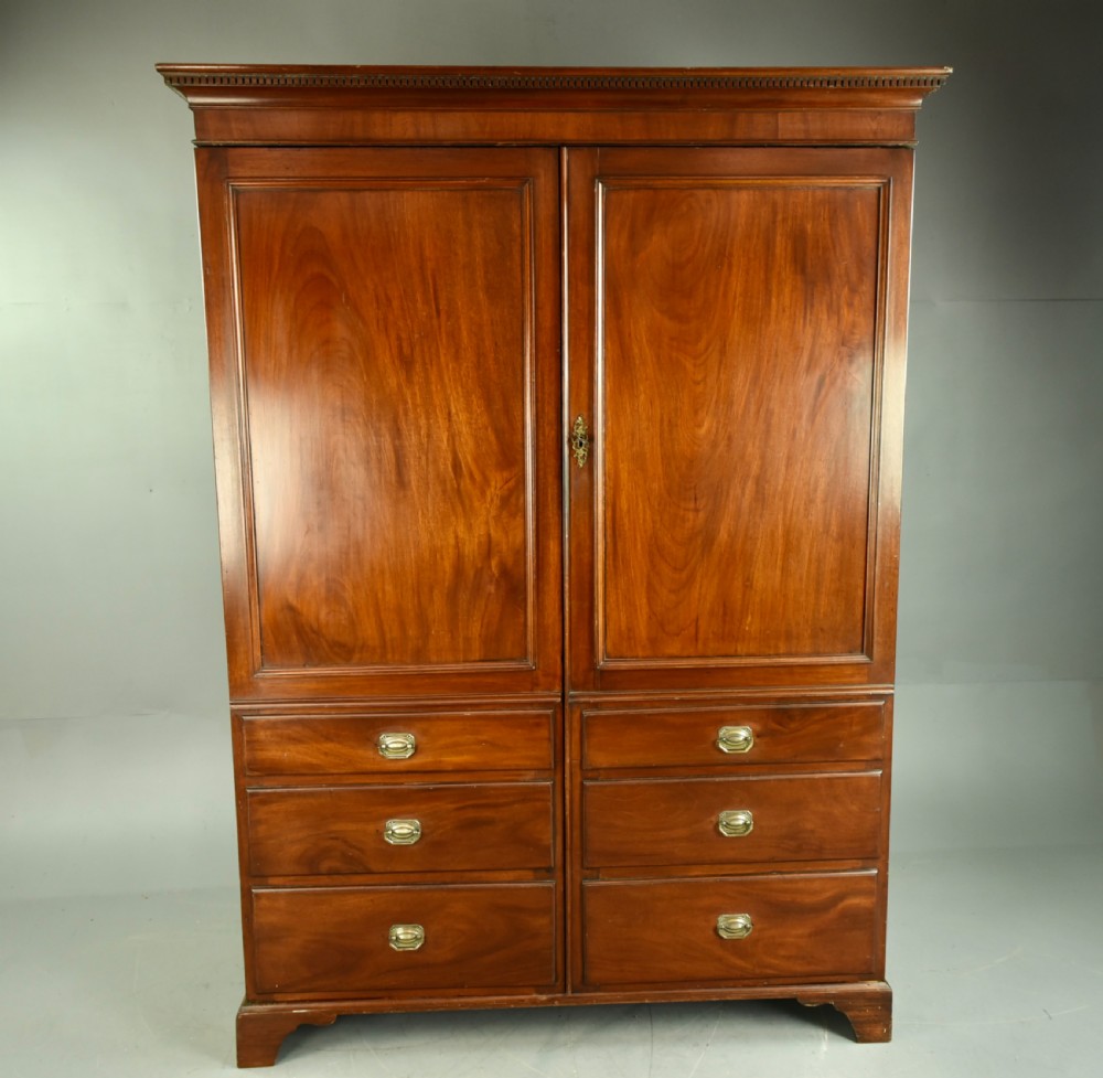 Georgian mahogany double wardrobe flat packs 