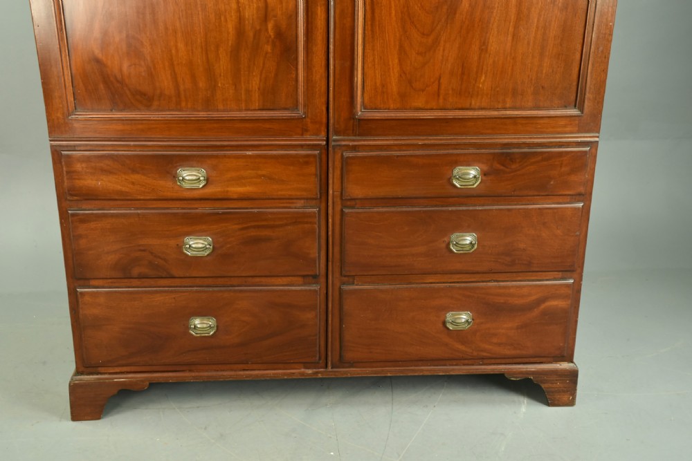 Georgian mahogany double wardrobe flat packs  View II