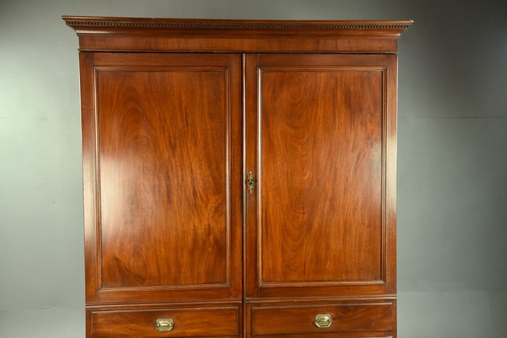 Georgian mahogany double wardrobe flat packs  View III